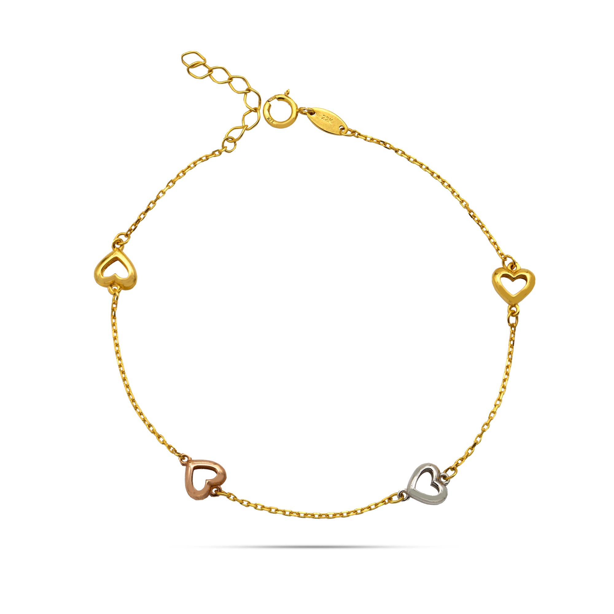 18K three colour gold bracelet, Vicenza, Italy. - Bukowskis